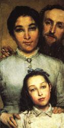 Sir Lawrence Alma-Tadema Dalou,His Wife and His Daughter Germany oil painting art